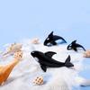 Mini-Wal-Modell Handgefertigter Schmuck Glas-Schreibtischdekoration Glas-Orca-Modelle für Kinder Geschenke Tischfiguren Zubehör