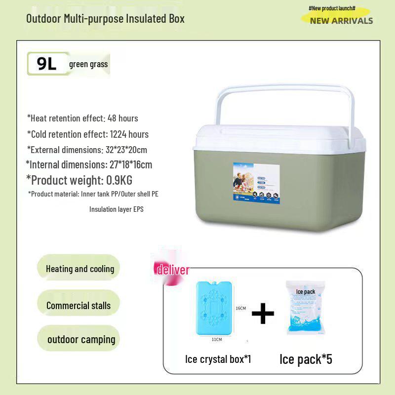 Portable Insulated Cooler - Versatile for Car, Street Stall, Home, or Outdoor Picnic, Available In Small and Large Sizes