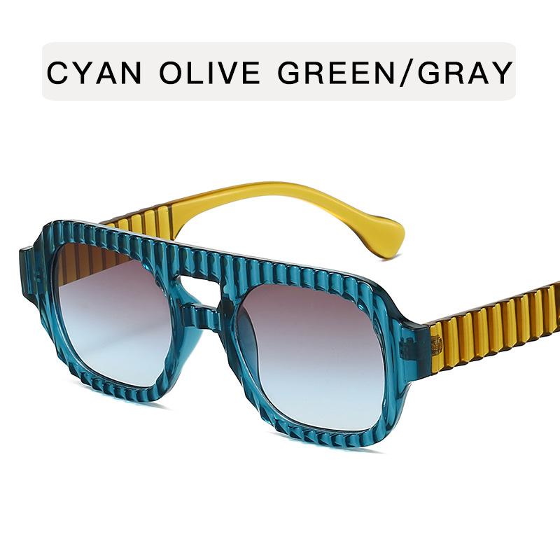 Vintage Stylish Sun Glasses for Women Double Bridge Anti-glare Sunglasses Women European American Style Men’s Sunglass