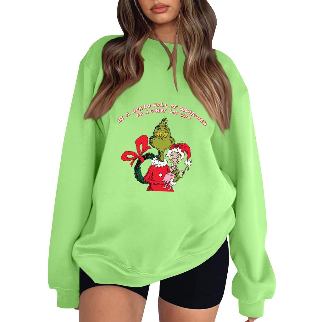 Women's Fashion Lightweight Long Sleeve Pullover Christmas Hoodie
