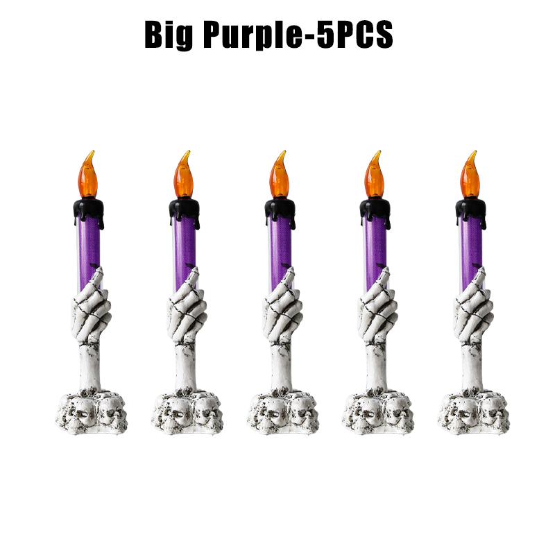 Halloween Witch Finger Skull LED Glowing Candle Light Bar KTV Party Decoration Prop Electronic Pumpkin Lamp
