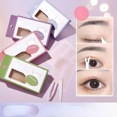 240pcs Double-Fold Eyelid Fiber Paste Natural Visible Seamless Eyelid Tape Sticker Waterproof Strong Adhesive PED Eyelid Paste