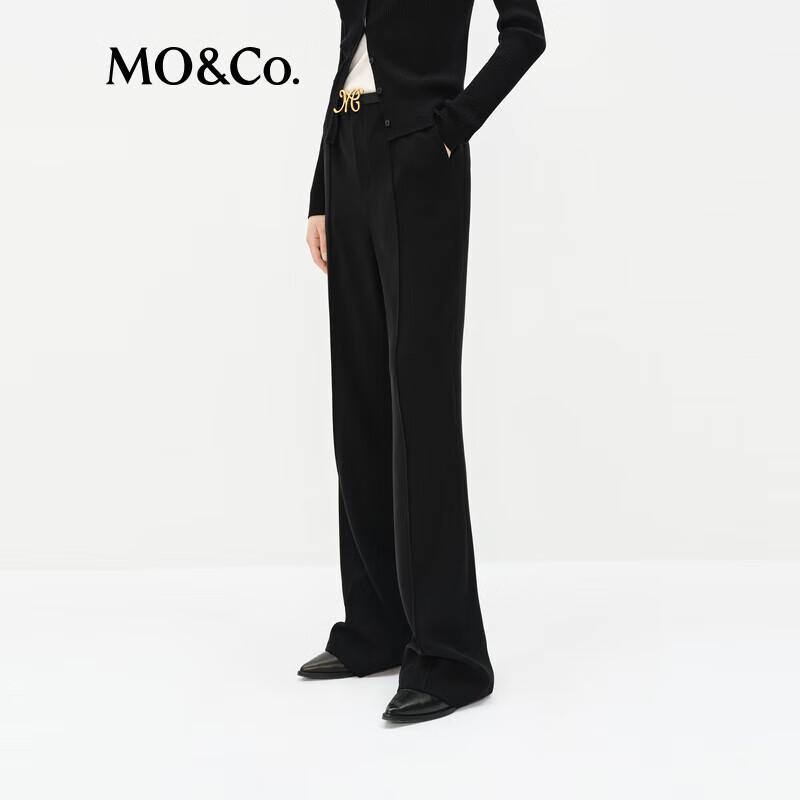 MO&Co. Women's 2025 Spring Straight-Leg Trousers with Belt