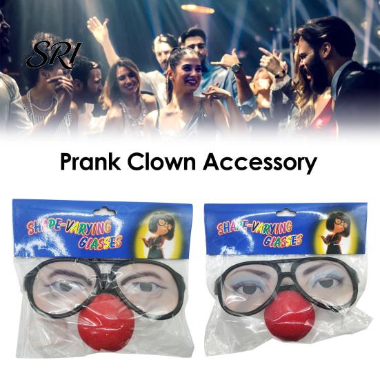 Versatile Clown Gadget Funny Gag Glasses for Party Novelty Crazy Eyewear Artificial Eyes Toy Adults Kids Carnival Prank Accessory Weird Sunglasses