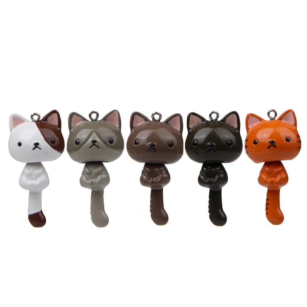 Long Polyresin Tail Cat Figurine With Keyring For Car Decor And Gifts Event