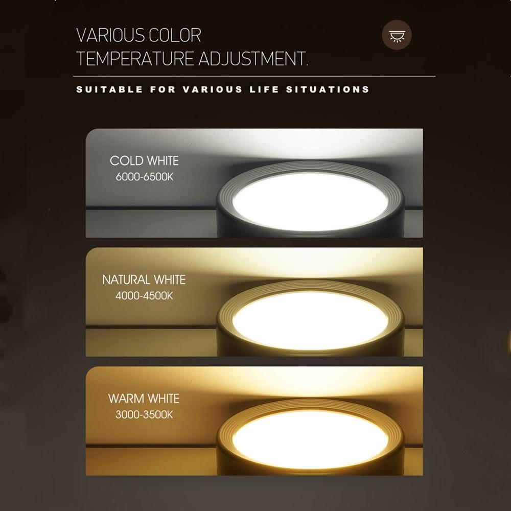 Moderne LED-taklamper 15W 10W 7W 5W runde taklamper Stue Soverom Naturlig lys Overflatemontert Panellysarmatur