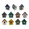 Kinetic Art Birdhouse Wall Decor Animal in House Wall Decoration Outdoor Garden Wall Art for Farmhouse Home Room Yard Patio Porch