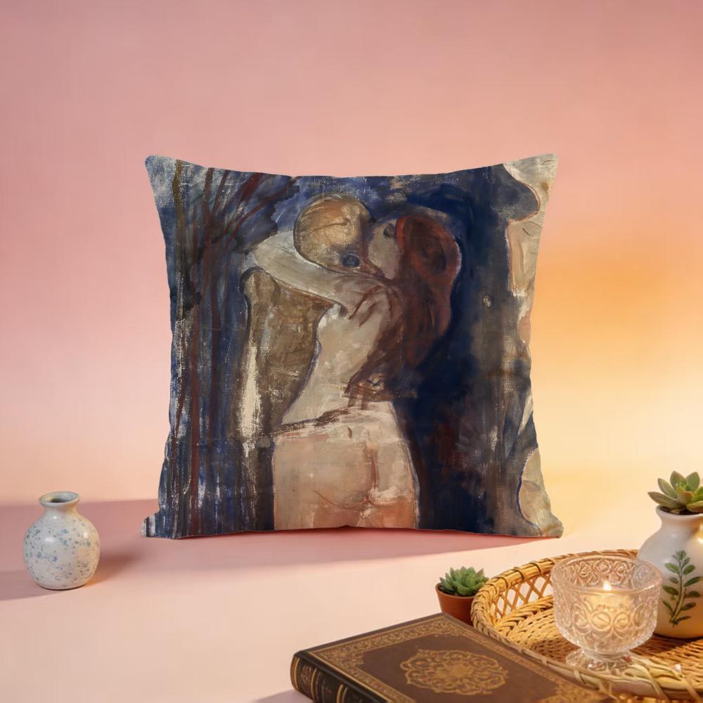 Trendige EEdvard Munch Kissenhülle Premium Hautfreundliche Kissenhülle Mehrzweck für Zuhause Büro Reisen