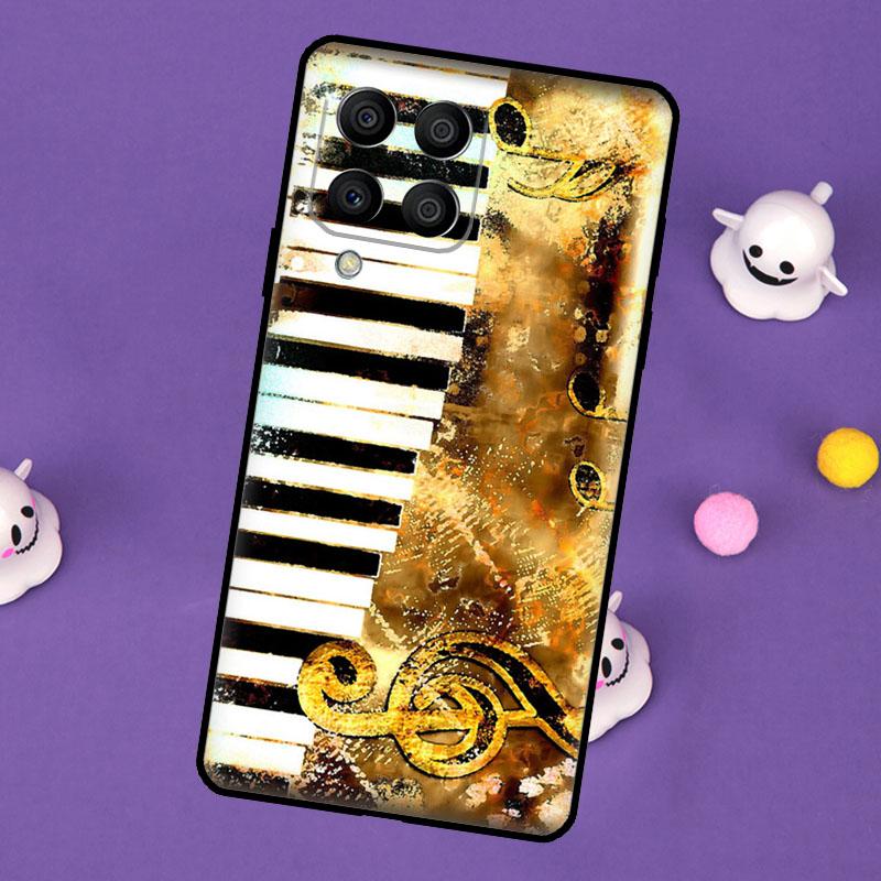Piano keys Vintage Music Notes Cover For Samsung Galaxy M11 M51 M31 M33 M13 M23 M53 M15 M55 M14 M34 M54 M20 M32 M52 Case
