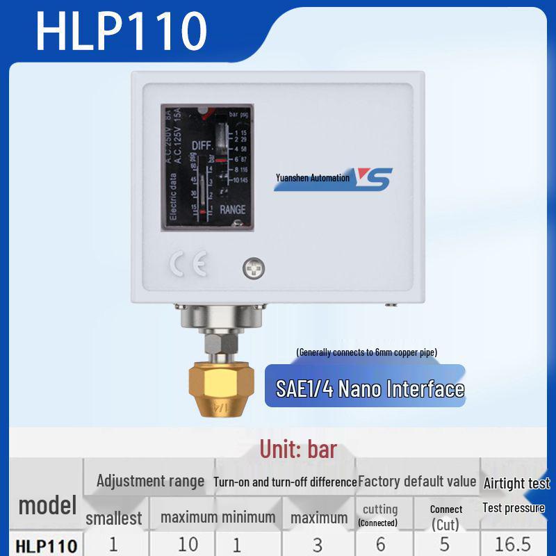 Adjustable Pressure Controller for Air Compressors and Water Pumps - Auto Start/Stop