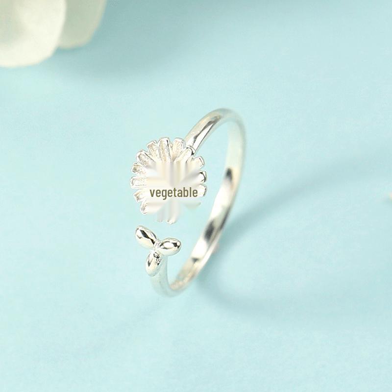 

Регулируемое золотое кольцо с подсолнухом и ромашкой для женщин - Милый, свежий, универсальный дизайн Open Adjustable