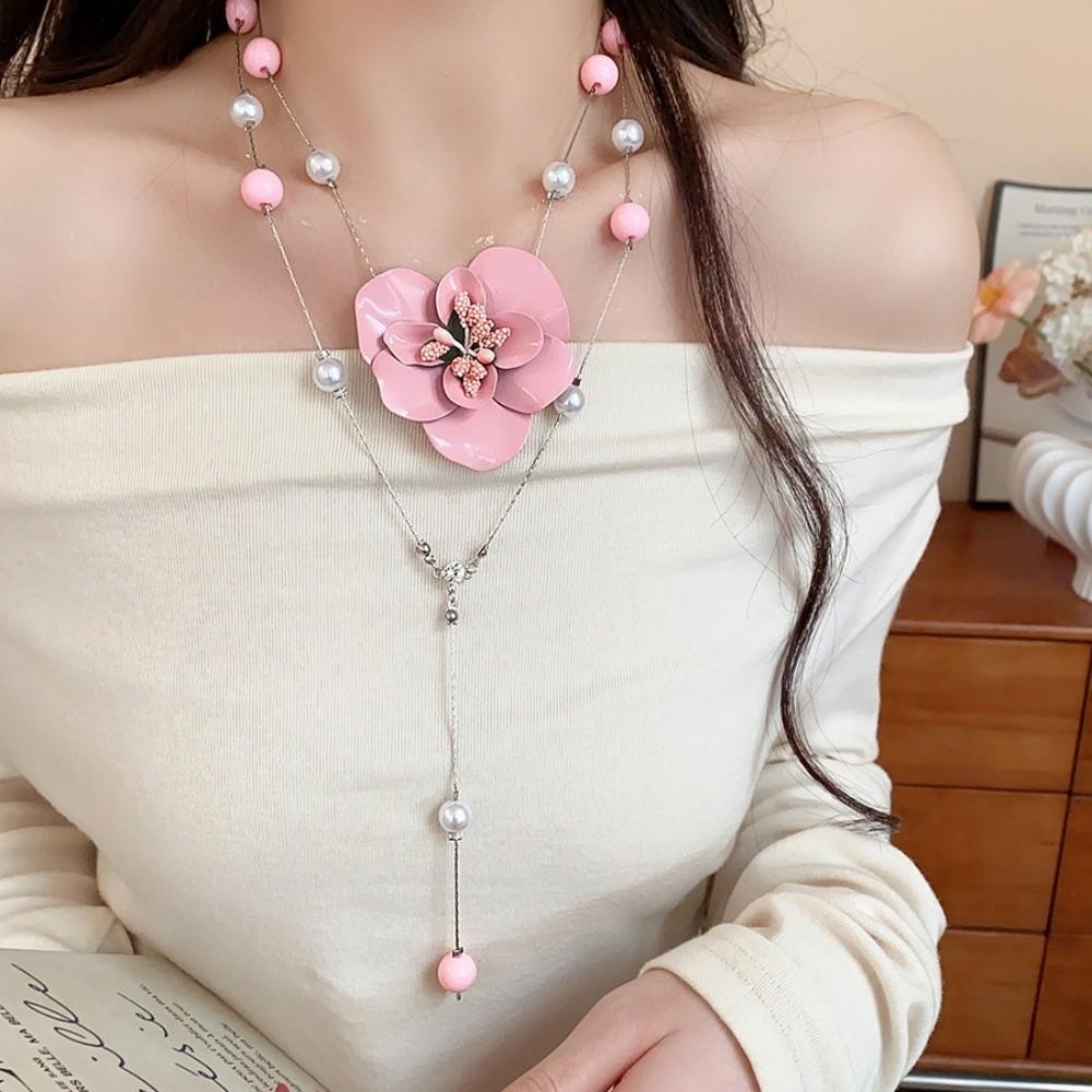 Luxury Butterfly Orchid Collarbone Chain Exquisite Flower Neck Pendant Seaside Vacation