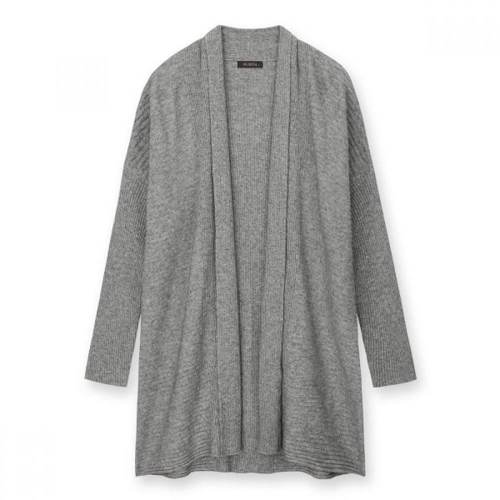 Furina Cashmere Blend Soft Shawl Neck Cardigan Grey/M (90)