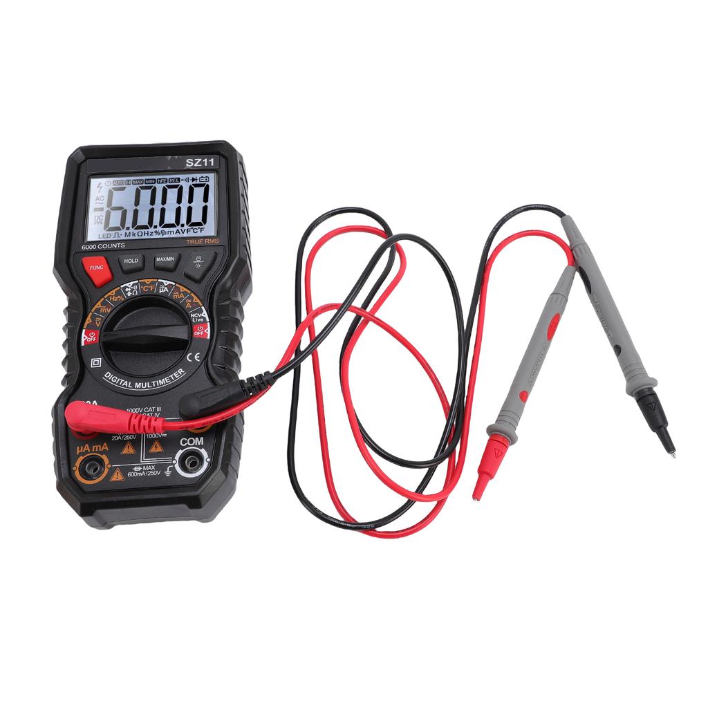 Digital Multimeter 6000 Counts, Auto Ranging Voltage Tester with Flashlight, Auto Shut Off, Accurately Measures Voltage
