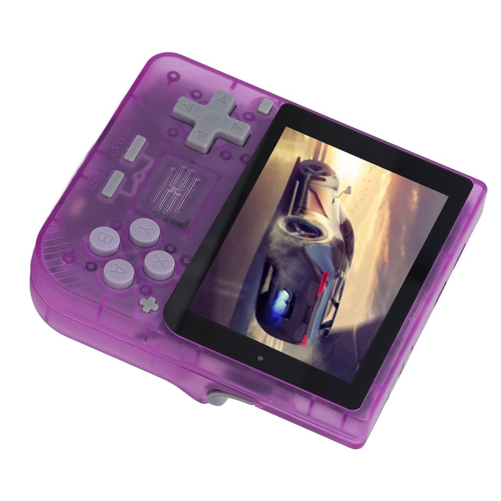 Handheld Game Console Transparent Violet 320x480 3.5 Inch IPS Screen Dual Joystick 3000MAH Handheld 