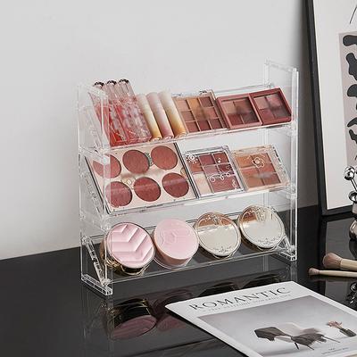 3-Schicht Acryl Kosmetik Aufsteller Mehrzweck Lidschatten Tablett Rouge Aufbewahrungsregal Kreativer Schreibtisch Spielzeug Kleinteile Organizer