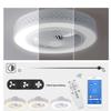 50 cm 80 W moderner intelligenter LED-Deckenventilator mit Beleuchtung für Schlafzimmerdekor, coole Ventilatorlampe, Steuerung per App/Fernbedienung