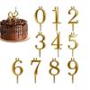 Number Candles Holder Set Reusable Topper Decorations 10 Pieces Metal Number Cake Toppers for Family Students Adults Men Women