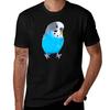 Budgie Blue Cute Bird Art TShirt Plus Size Comfort Fit Tee