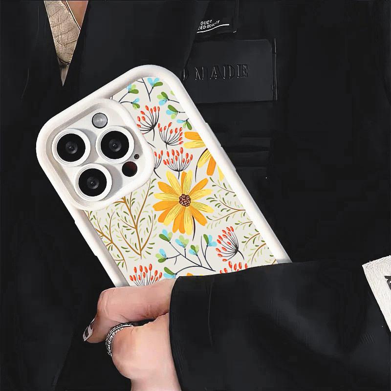 Summer Leaf Pattern Phone Case For iPhone 15 Case iPhone 11 13 12 14 Pro 16 Pro Max XR XS X 7 8 Plus SE Shockproof Plants Cover