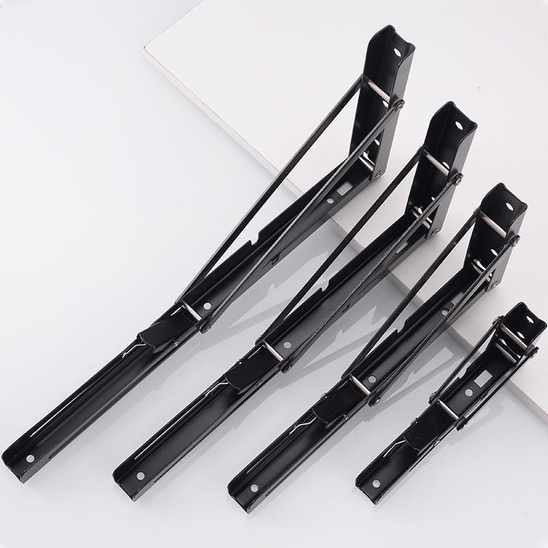 Wall-Mounted Stainless Steel Triangle Folding Storage Shelf Bracket