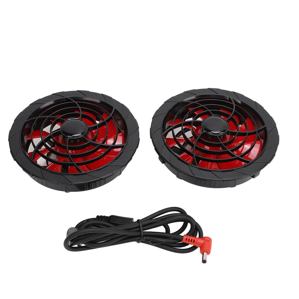 2 stk 9 bladers børsteløs vifte for kjølevest 6200 RPM USB strømforsyning DC-grensesnitt Klimaanlegg
