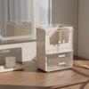 Desktop Cosmetic Storage Box Large Capacity Vanity Makeup Holder Elegant Design