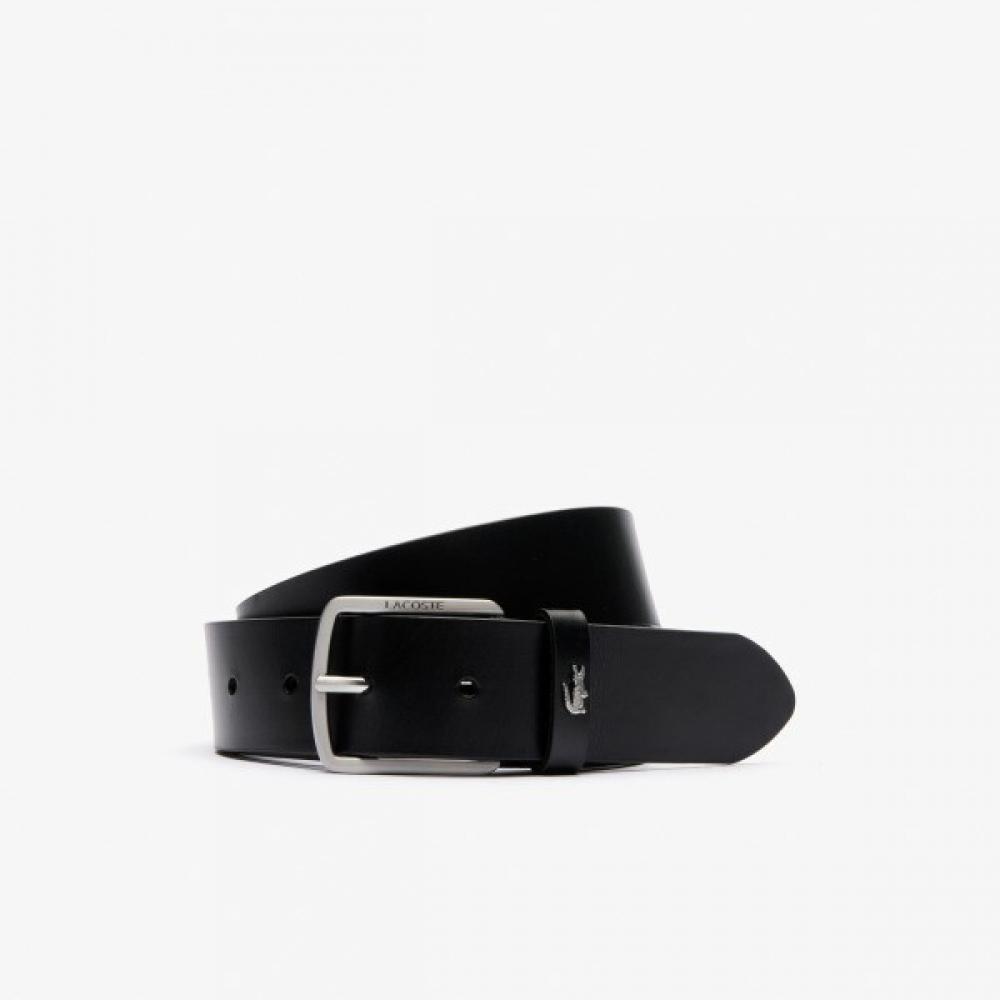 Lacoste Silver Croc Leather Belt 100