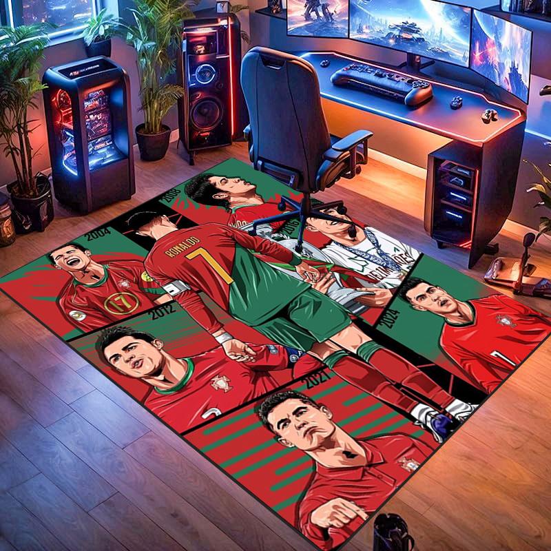 Dynamic Soccer Action carpet printing Doormat Bathroom mat Office chair cushion Art