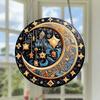 1PCS Retro Colored Disc Hanging Decoration 2D Acrylic Pendant Stained Window And Ornament Moon Hanging Sun Suncatcher W2R2