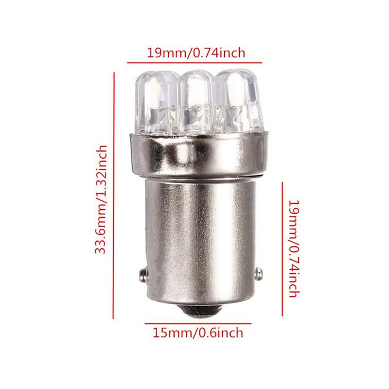 5Pcs 1156 1157 Ba15S P21W Led Bulbs Car Tail Brake Light Backup Reverse Lamp Turn Signals Bulb 12V Straw Hat Light