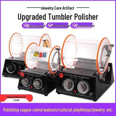 KT-2000 Portable Rotary Tumbler Polisher for Metal Jewelry Finishing