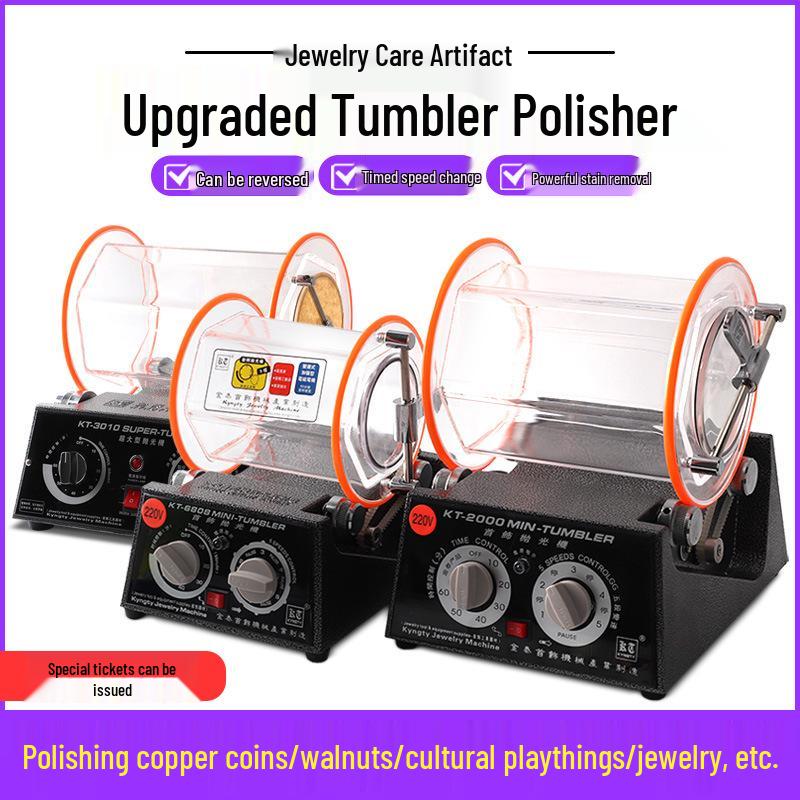 KT-2000 Portable Rotary Tumbler Polisher for Metal Jewelry Finishing