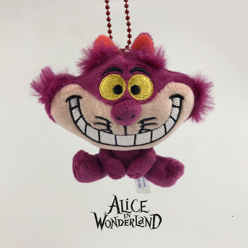 Alices Wonderland In Cheshire Cat Plush Stuffed Keychain Pendant Toy Gift Kids