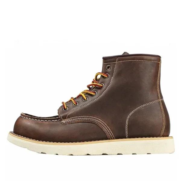 Pánské boty Americké retro boty na nářadí Ležérní Crazy Horse Kožené vintage pánské šněrovací kotníkové boty Hombre Zapatillas Hombe