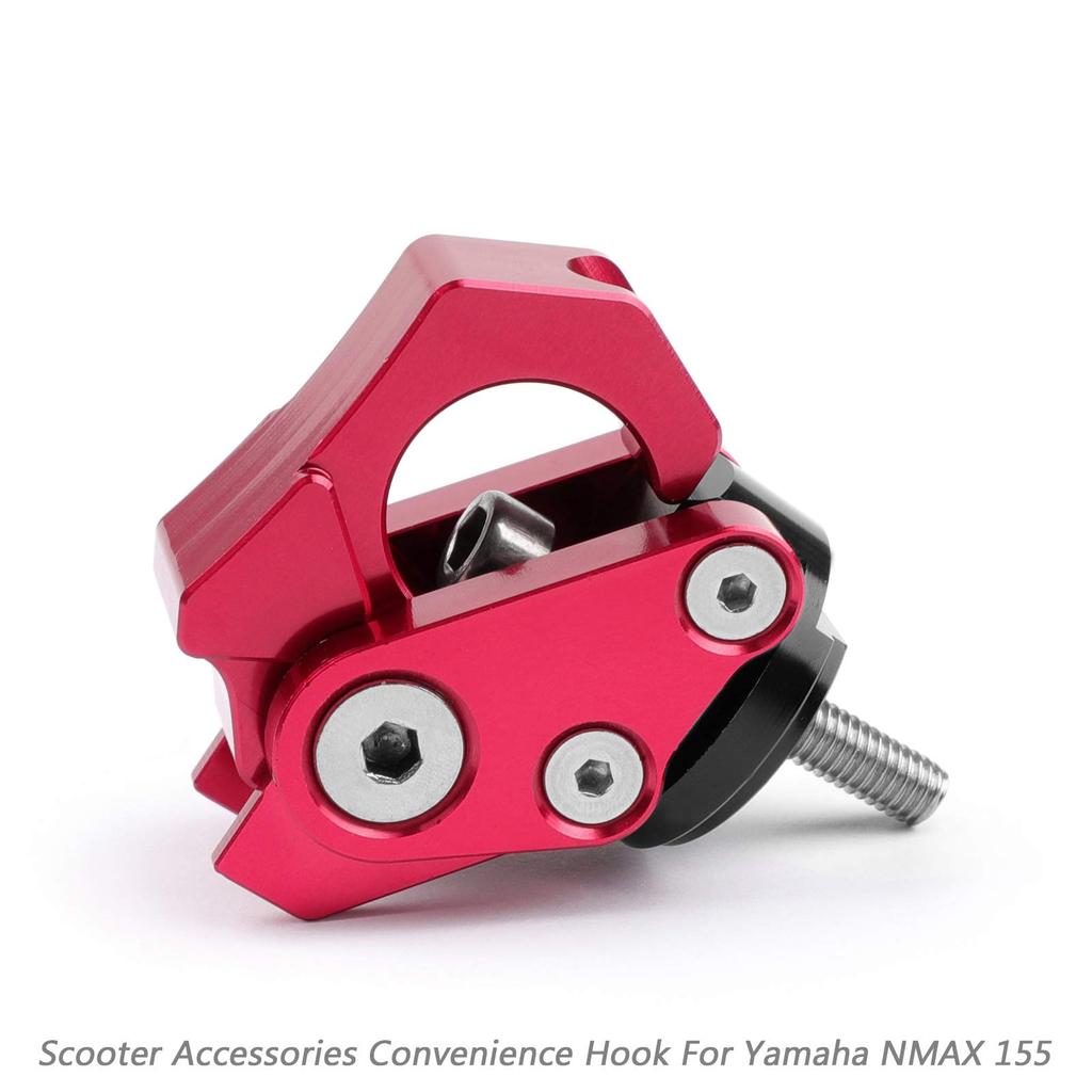 Bruce & Shark Motorcycle Motorcycle Universal Helmet Hook for Yamaha NMAX 155 Carry Helmet Bottle Hanger Holder Hook Red