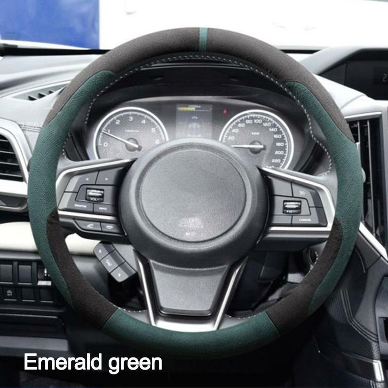 Suede Car Steering Wheel Cover Wrap for Subaru Forester Legacy Outback Impreza XV BRZ O Type Steering-Wheel