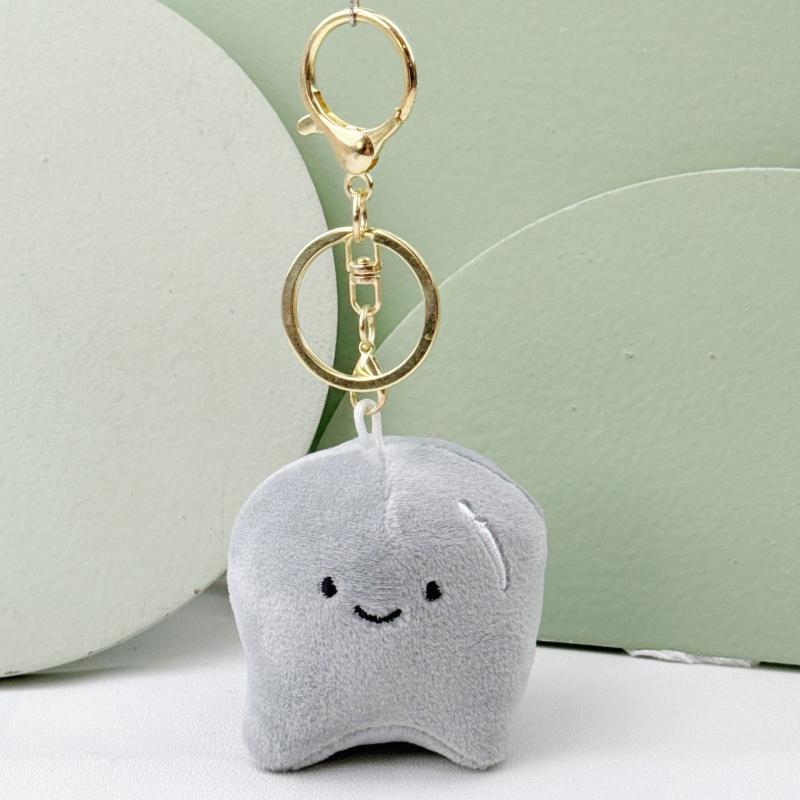 1Pc Cute Fun Plush Keychain Tooth Shape Pendant Mini Toothpaste Toothbrush Keyring Dental Cute Model For Kids Brushing Learning