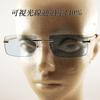 [Eyewear] Rimless, Lightweight, Square-Shaped Sunglasses with UV Protection and Colored Lenses, Unisex, CL-25902 (Light Smoke)