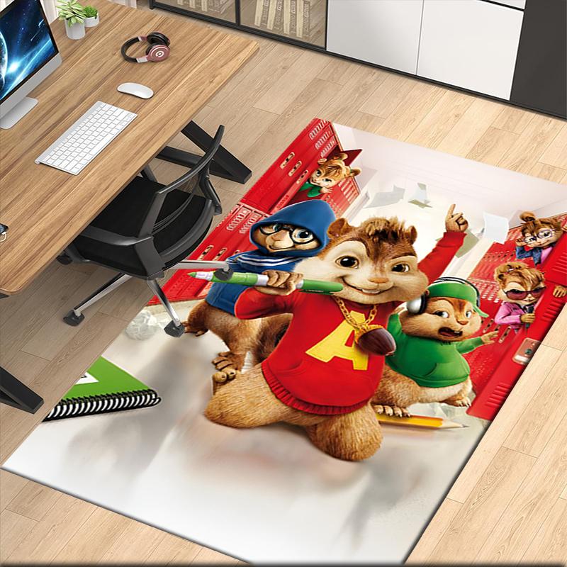 Alvin and the Chipmunks Printed Carpetrugfor Office Chair Living Room Bedroom Kitchen Room Decor Gifts