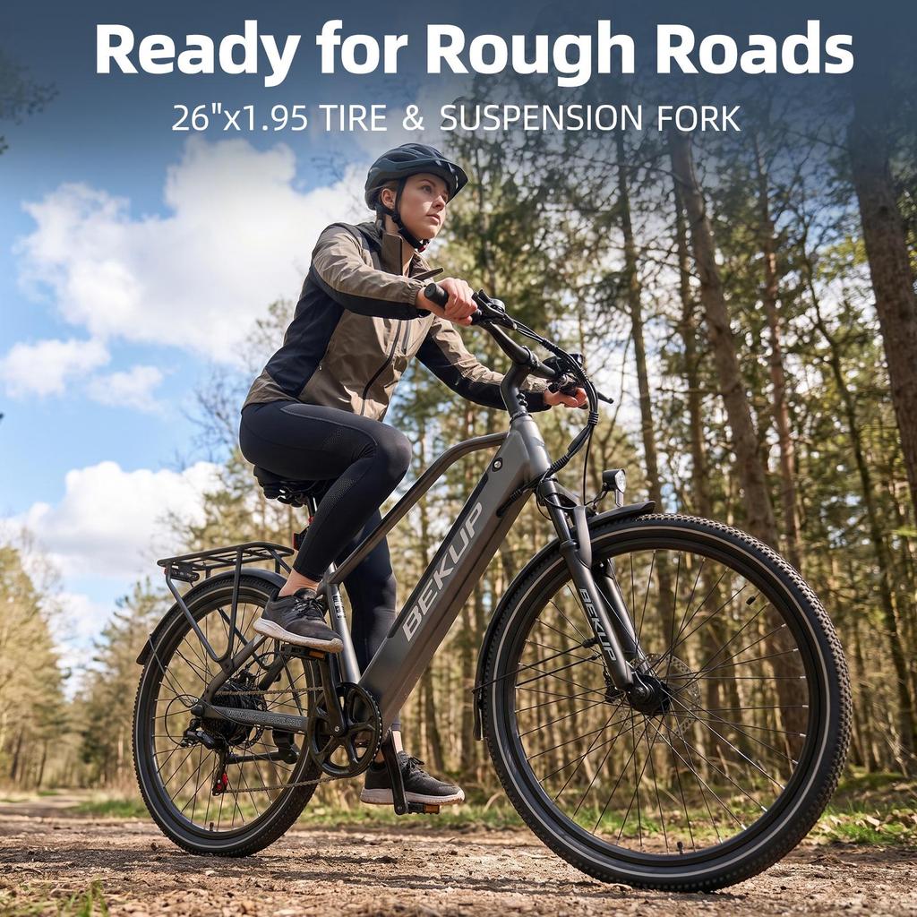 City Electric Bike BEKUP V2 25 Km/h Max Assisted Speed 75 Km Pedal-Assist Range 250W Rated Motor Power 125 Kg Maximum Load