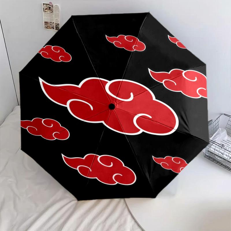 1 Stück Automatischer Faltregenschirm - Naruto-Muster Tragbares faltbares Design Mit 8 Rippen Weihnachts-Geburtstagsgeschenke