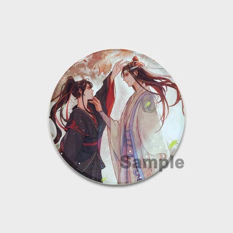 

32/44/58MM Mo Dao Zu Shi эмалевые булавки значок для косплея Lan Zhan Chen Qing Ling аниме брошь булавка для одежды рюкзак шляпа Декор рождественские подарки 32mm(1.25in)