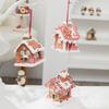 Gingerbread House Tree Topper Light Up Mini Gingerbread House Ornaments Soft Clay Fairy Tale Candy House For Christmas Tree