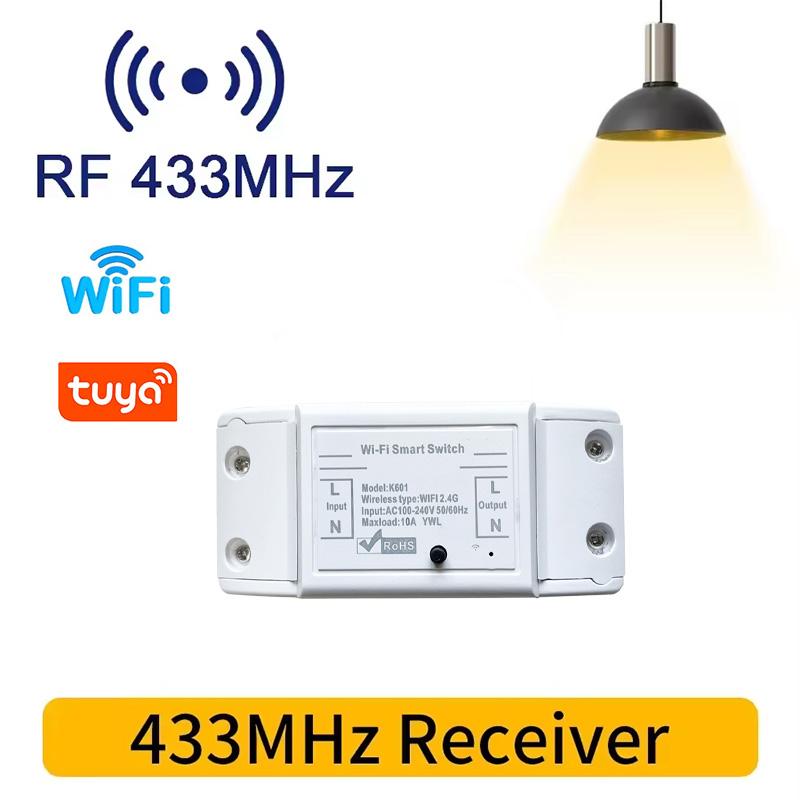 Tuya Wifi Switch 433MHz Universal Breaker Timer Smart Life APP Wireless Switch Remote Control Works with Alexa Google Assistant