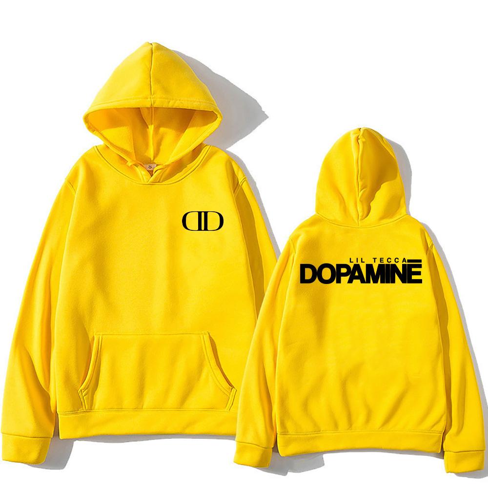 Rapper Lil Tecca Dopamine Album Merch Hoodie Men Women Long Sleeve Sweatshirt Gothic Streetwear Loose Versatile Pullover