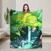 Warm Blanket Kids Adult Picnic Hollow Knight Japanese Anime Throw Blanket Flannel Bedspread For Chair Pattern Sofa Bed Cover