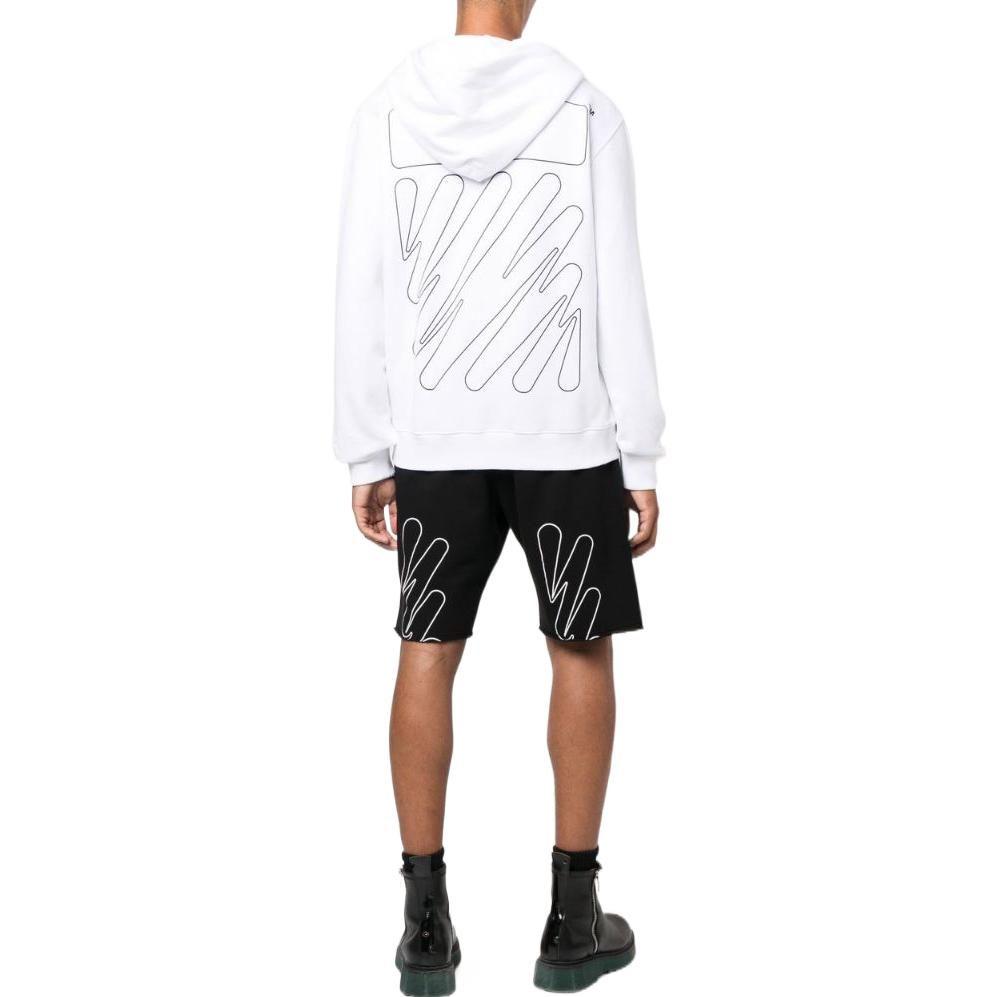 OFF WHITE Jackets Men's White Hooded Non Detachable Moderate Other OMBE013F22FLE0070110