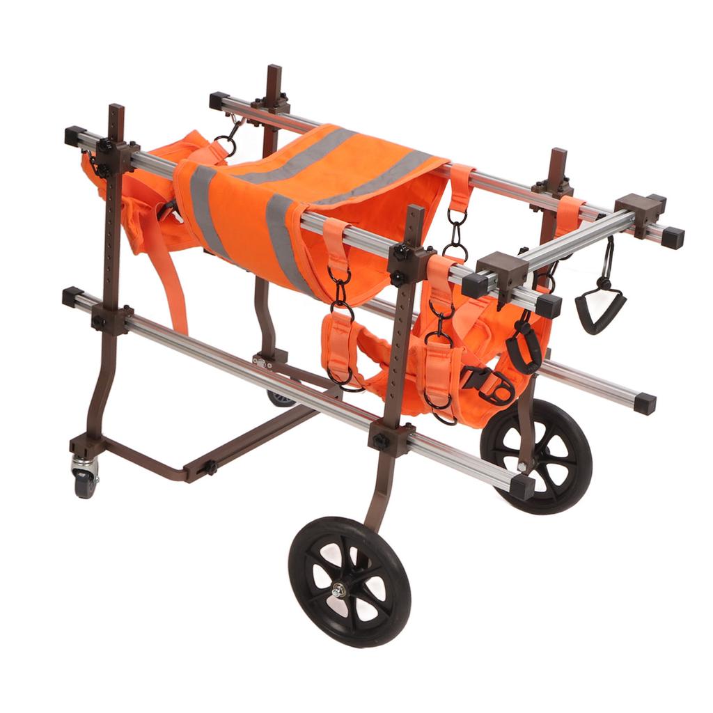 4 Wheel Dog Wheelchair Double Layer Assisted Dog Wheelchair Mobility Aids for Disabled Pets