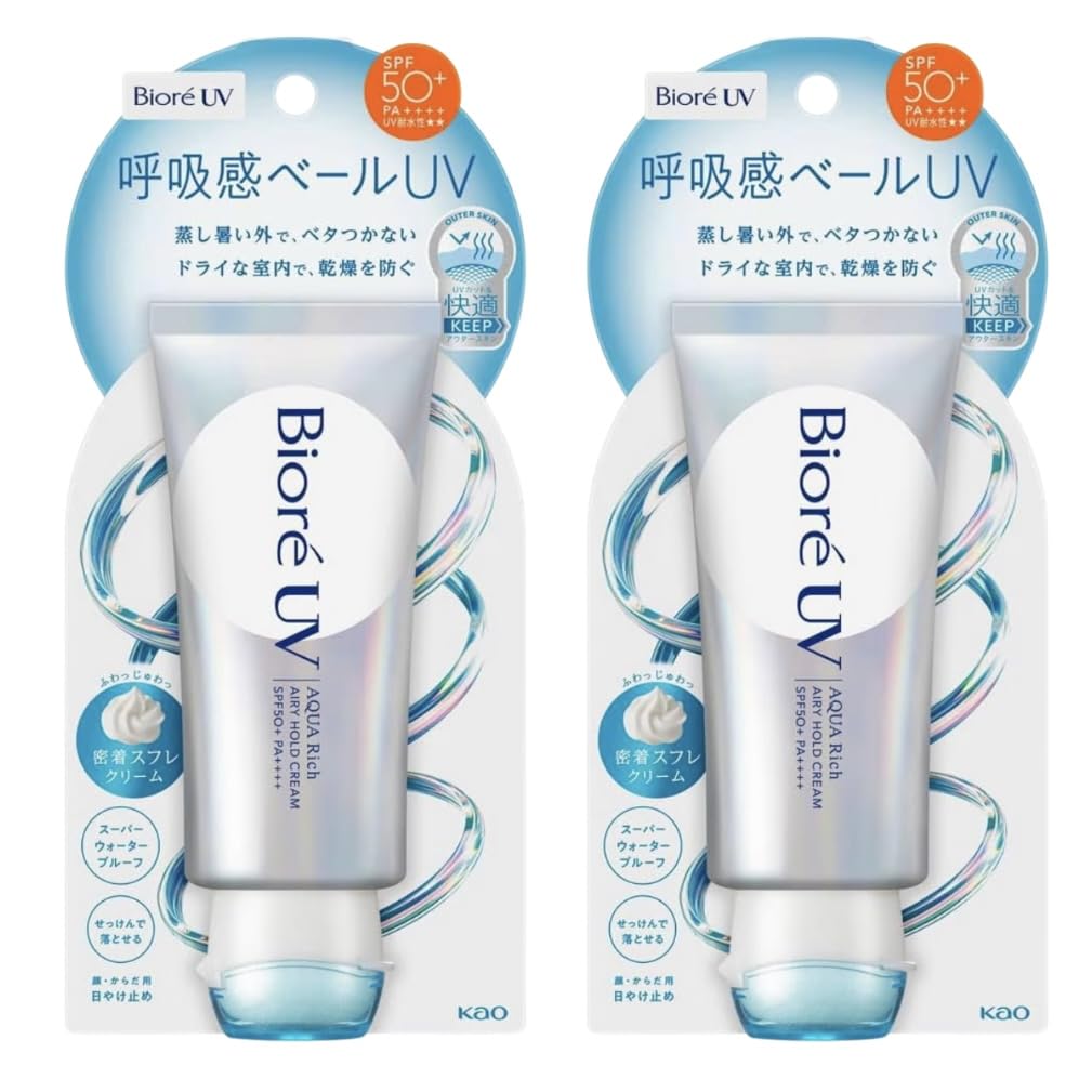 

Крем для волос Aqua Rich Airy Hold Дышащая вуаль Водостойкий Пушистый УФ-крем Высокая адгезия Гладкий УФ 70 г x 2 [Набор 2] SPF50+ PA++++